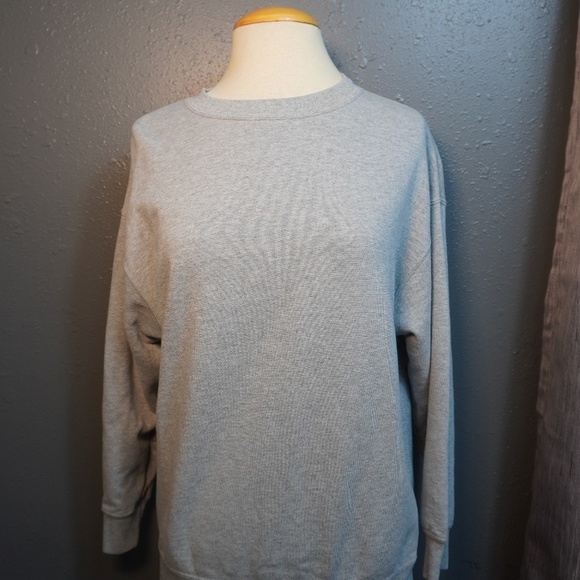 Uniqlo Womens Heather Grey Crew Neck Long-Sleeve Basic Sweatshirt Size Small - Picture 1 of 7